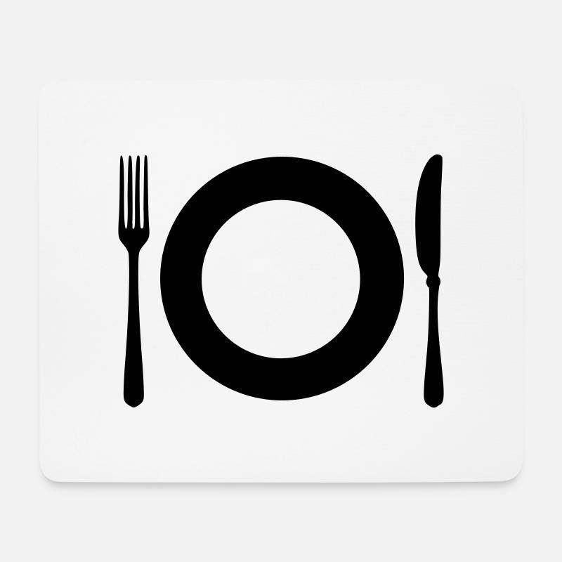 Besteck - Restaurant - Mousepad (Querformat) - Weiß