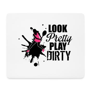 Look pretty play dirty - tennis - Mousepad (Querformat) - Weiß - Vorne