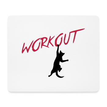 workout - Mousepad (Querformat) - Weiß - Vorne