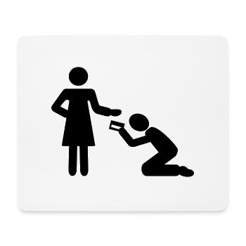 Frau - Mann - Mousepad (Querformat) - Weiß - Vorne