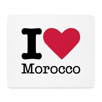 I Love Morocco - Tapis de souris (format paysage) - blanc - Devant
