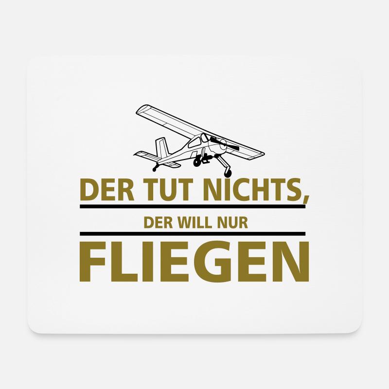 nurfliegen_wilga - Mousepad (Querformat) - Weiß