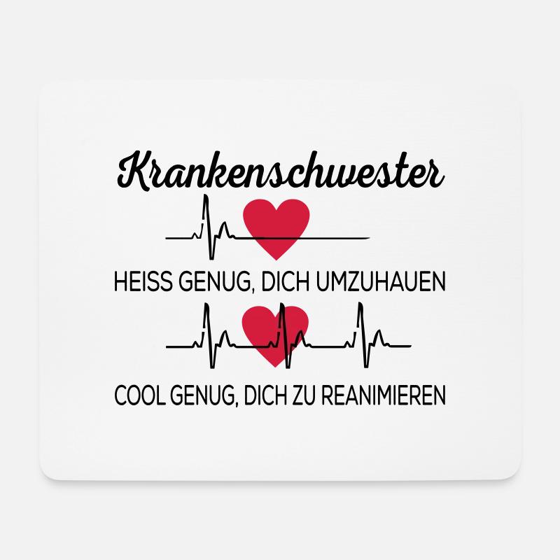 Krankenschwester - Mousepad (Querformat) - Weiß