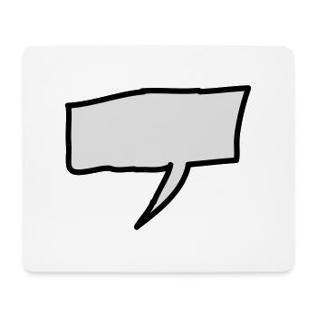 sprechblase_2c - Tapis de souris (format paysage) - blanc - Devant