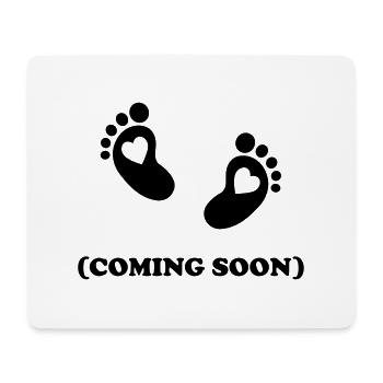 Baby - coming soon - Mousepad (Querformat) - Weiß - Vorne