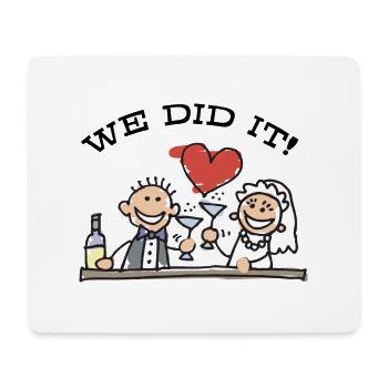 Just Married We Did It - Mousepad (Querformat) - Weiß - Vorne