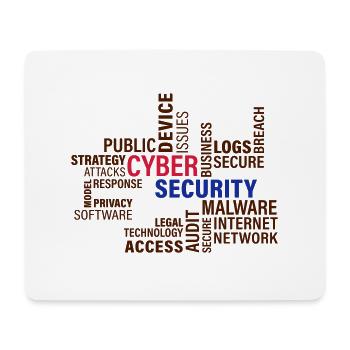 Cyber sécurité - Tapis de souris (format paysage) - blanc - Devant