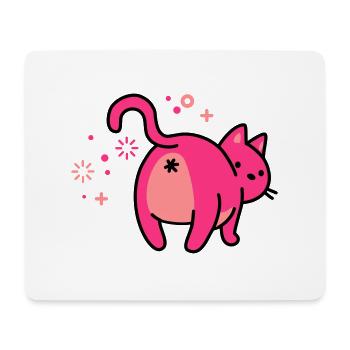 Katze Pups - Mousepad (Querformat) - Weiß - Vorne