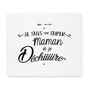 Super maman - Tapis de souris (format paysage) - blanc - Devant