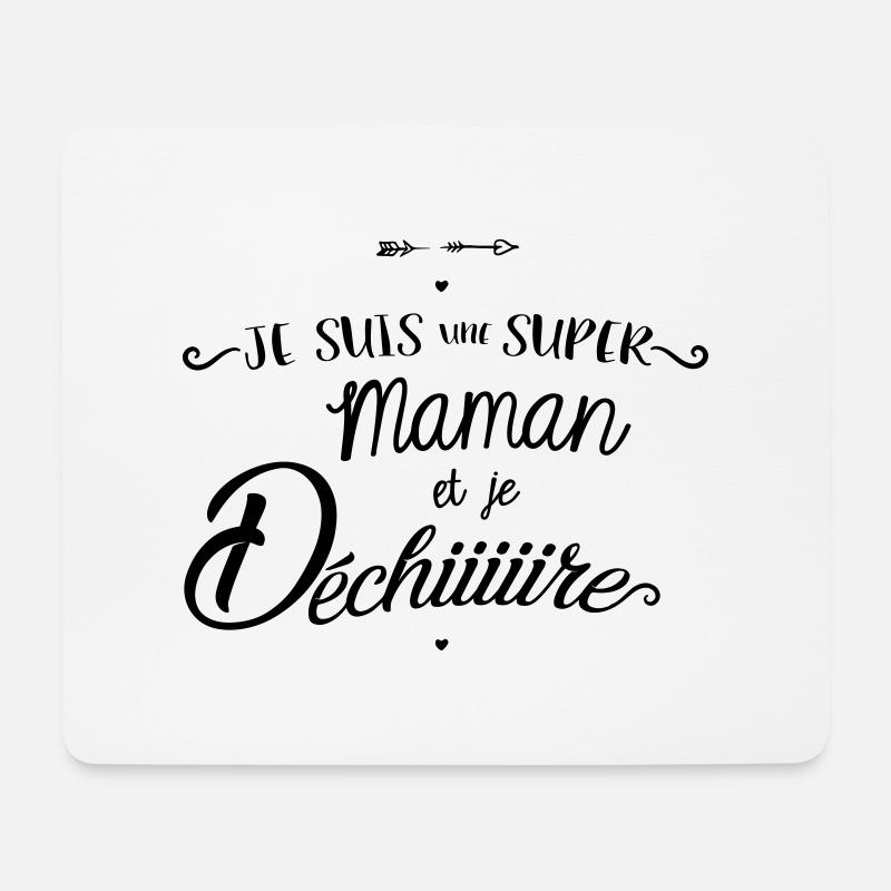 Super maman - Tapis de souris (format paysage) - blanc