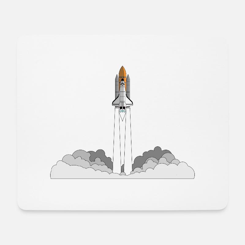 Space Shuttle Launch - Mousepad (Querformat) - Weiß