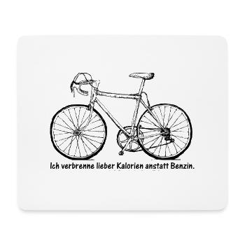 Kalorien anstatt Benzin! Seitenansicht - Mousepad (Querformat) - Weiß - Vorne