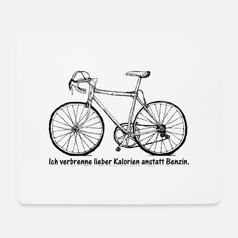 Kalorien anstatt Benzin! Seitenansicht - Mousepad (Querformat) - Weiß