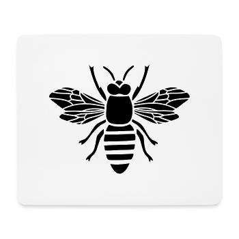 Abeille guêpe Bourdon Hornet - Tapis de souris (format paysage) - blanc - Devant