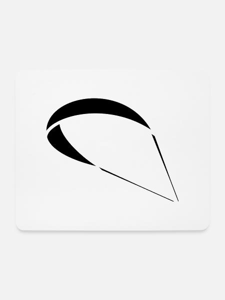 Kite Gleitschirm - Mousepad (Querformat) - Weiß