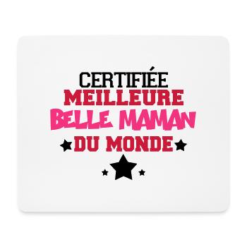 certifiée meilleure belle maman - Tapis de souris (format paysage) - blanc - Devant