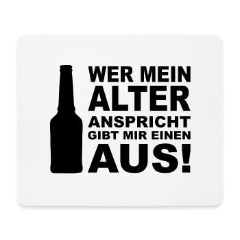 bier_ausgeben - Mouse Pad (horizontal) - white - Front