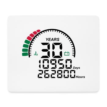 years 30 years anniversary meter - Mouse Pad (horizontal) - white - Front