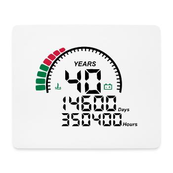 years 40 years anniversary meter - Mouse Pad (horizontal) - white - Front