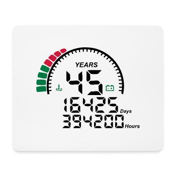 years 45 years anniversary meter - Mouse Pad (horizontal) - white - Front