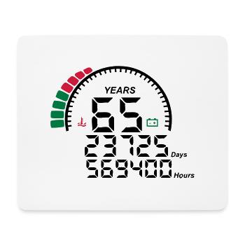 years 65 years anniversary meter - Mouse Pad (horizontal) - white - Front