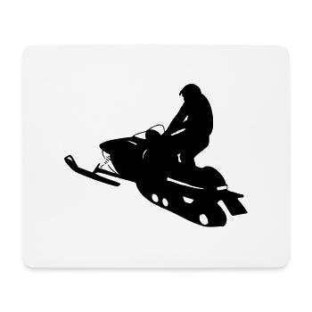 snowmobile snow cross x games racing sport - Mousepad (Querformat) - Weiß - Vorne