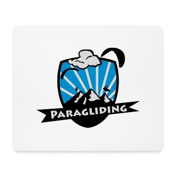Paragliding / Paraglider Logo - Mouse Pad (horizontal) - white - Front