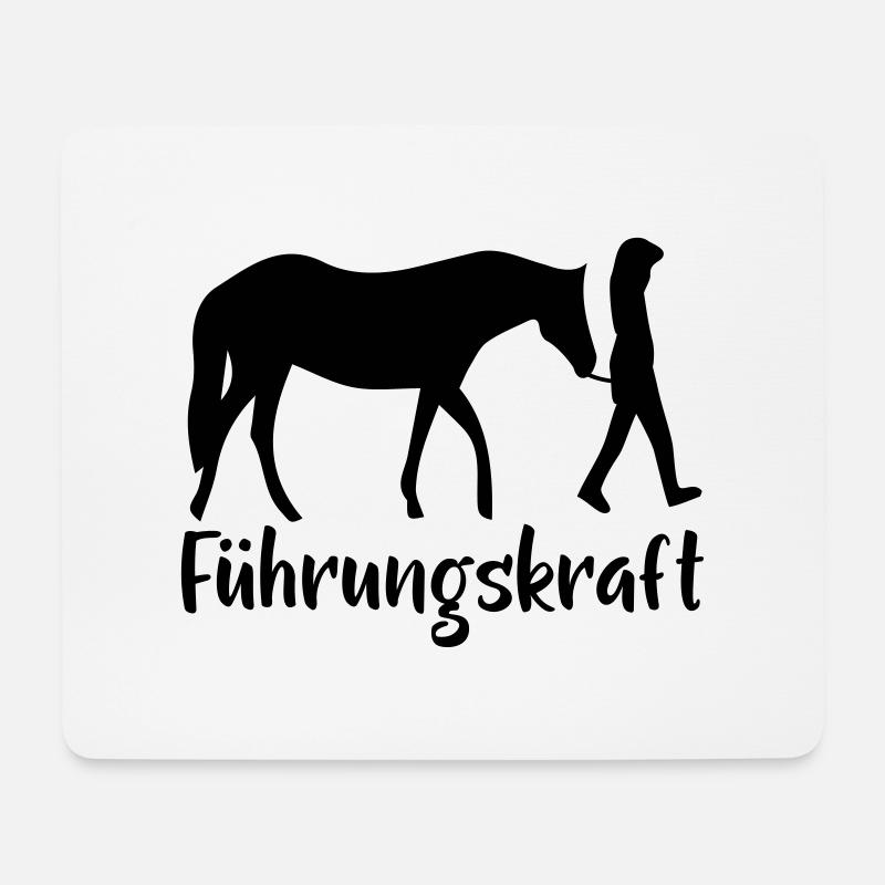 Pferd - Mousepad (Querformat) - Weiß