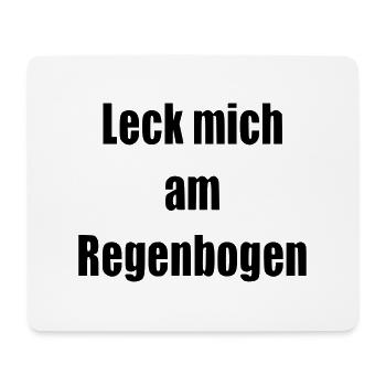 Leck mich am Regenbogen Geschenk Statement - Mousepad (Querformat) - Weiß - Vorne