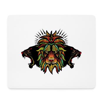 lion panthere fancy king animal design art 606 - Mouse Pad (horizontal) - white - Front