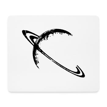 Saturne et ses anneaux - Tapis de souris (format paysage) - blanc - Devant