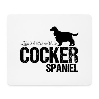 Cocker Spaniel Meilleur ami - Tapis de souris (format paysage) - blanc - Devant