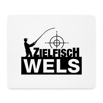 wels_zielfisch__f1 - Mousepad (Querformat) - Weiß - Vorne