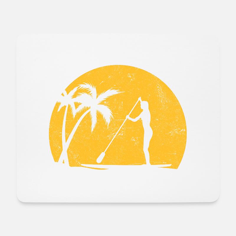 Stand Up Paddling - Mousepad (Querformat) - Weiß