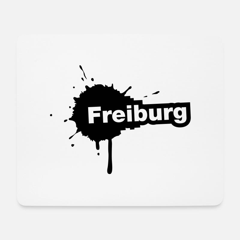 Freiburg Splatter - Mousepad (Querformat) - Weiß