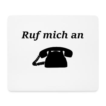 Ruf mich an - Mousepad (Querformat) - Weiß - Vorne