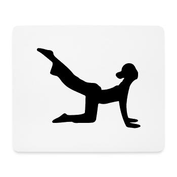 yoga_woman_silhouette_7 - Mousepad (Querformat) - Weiß - Vorne
