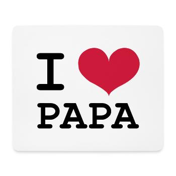 I Love Papa ! - Tapis de souris (format paysage) - blanc - Devant