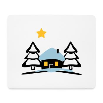 christmas house at North Pole - Mouse Pad (horizontal) - white - Front