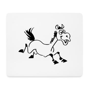Cheval marrant - Tapis de souris (format paysage) - blanc - Devant