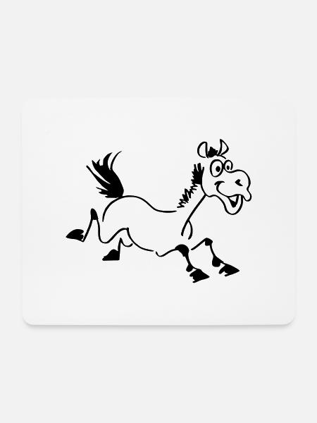 Funny horse - Mouse Pad (horizontal) - white