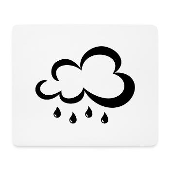 Nuage de pluie - Tapis de souris (format paysage) - blanc - Devant