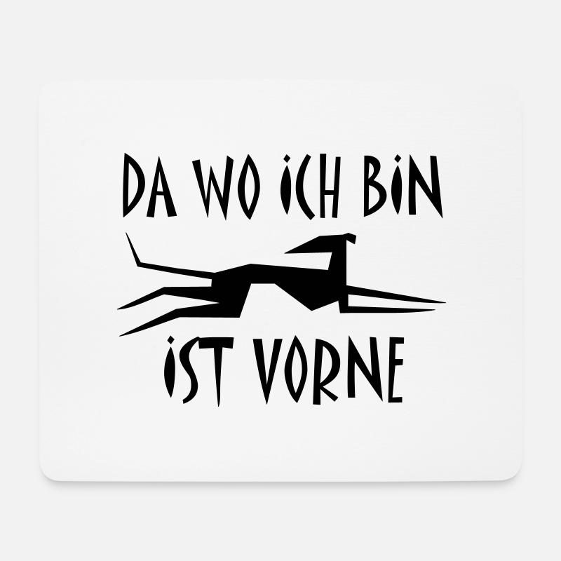 Windhund - Mousepad (Querformat) - Weiß