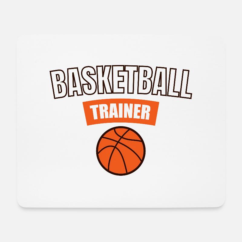 Basketball Trainer Coach - Mousepad (Querformat) - Weiß