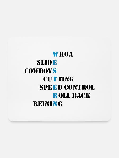 Westernschriftzug Cowboys - Mousepad (Querformat) - Weiß