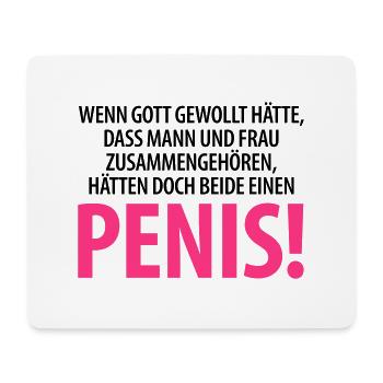 ehepaar penis schwul gay love tunte schwuler sex - Mousepad (Querformat) - Weiß - Vorne