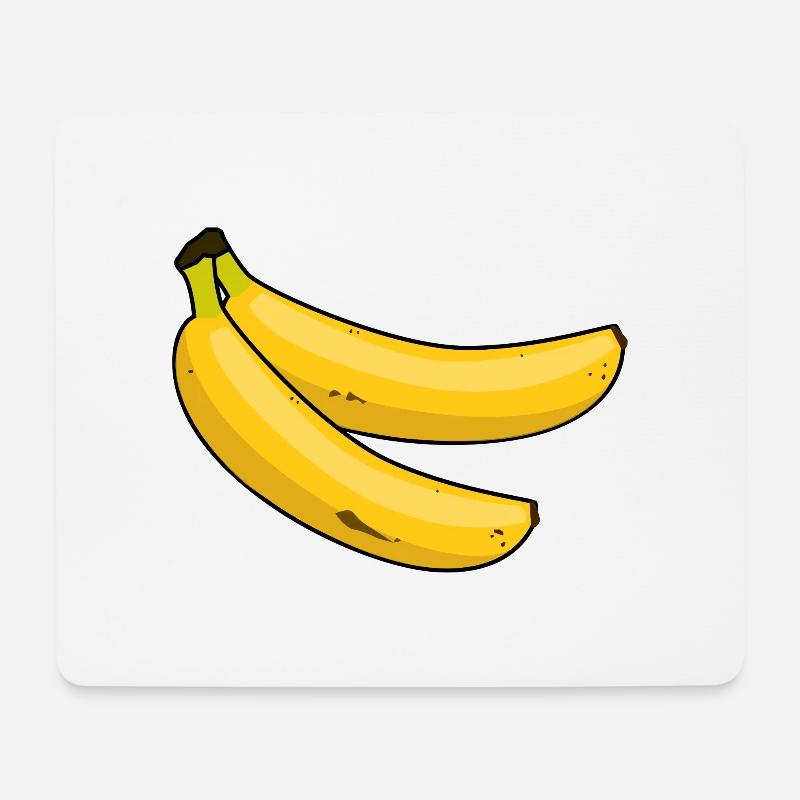 Banane - Mousepad (Querformat) - Weiß