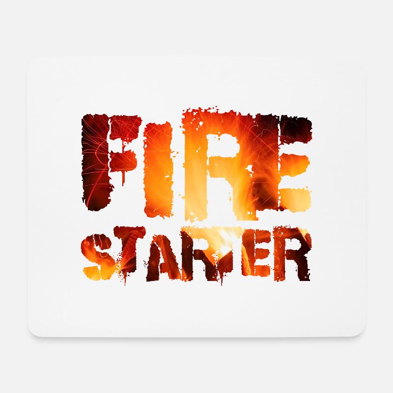 FIRE STARTER - Mouse Pad (horizontal) - white