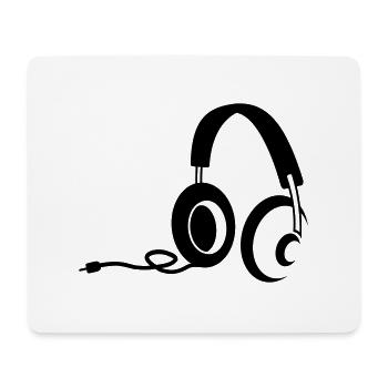 kopfhörer - Mousepad (Querformat) - Weiß - Vorne