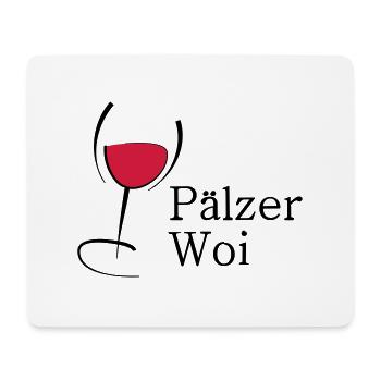 Pälzer Woi Weinglas - Mousepad (Querformat) - Weiß - Vorne